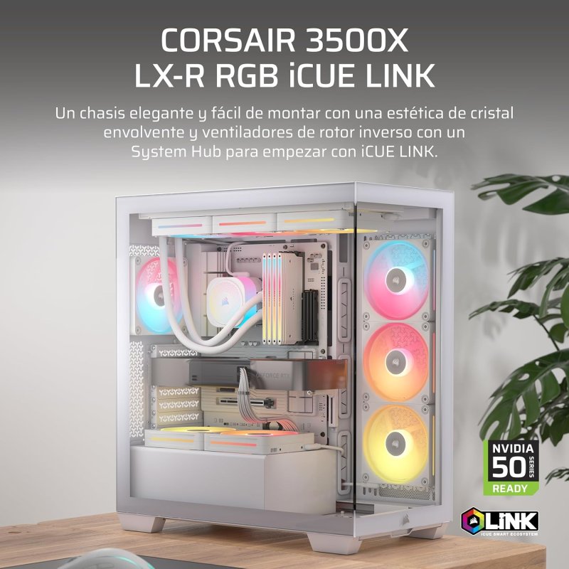 Thumbnail 3 de Corsair 3500X LX-R RGB Caja ATX con 3 ventiladores 🖥