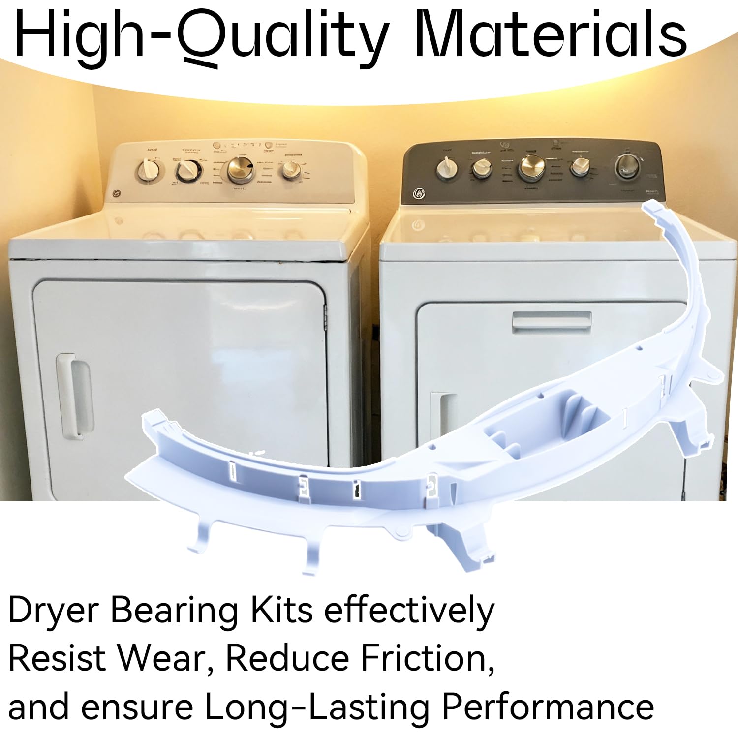 Thumbnail 6 de Duodyeo WE49X20697 Dryer Drum Bearing Kit with Belt, Felt Seal and Slides