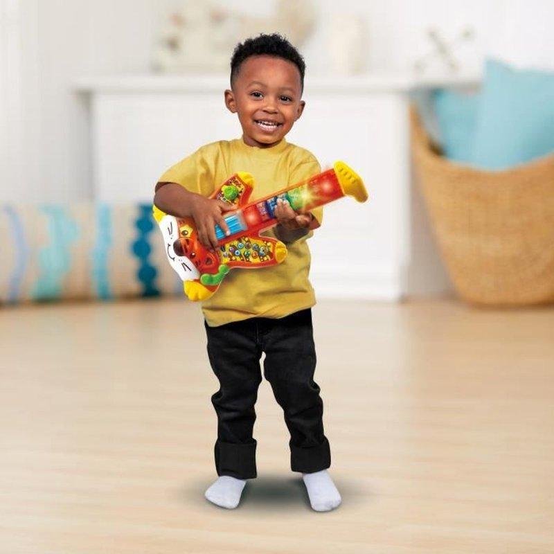 Detalle 2 de Guitarra de juguete VTech Baby Jungle Rock Tigre con luces y sonidos
