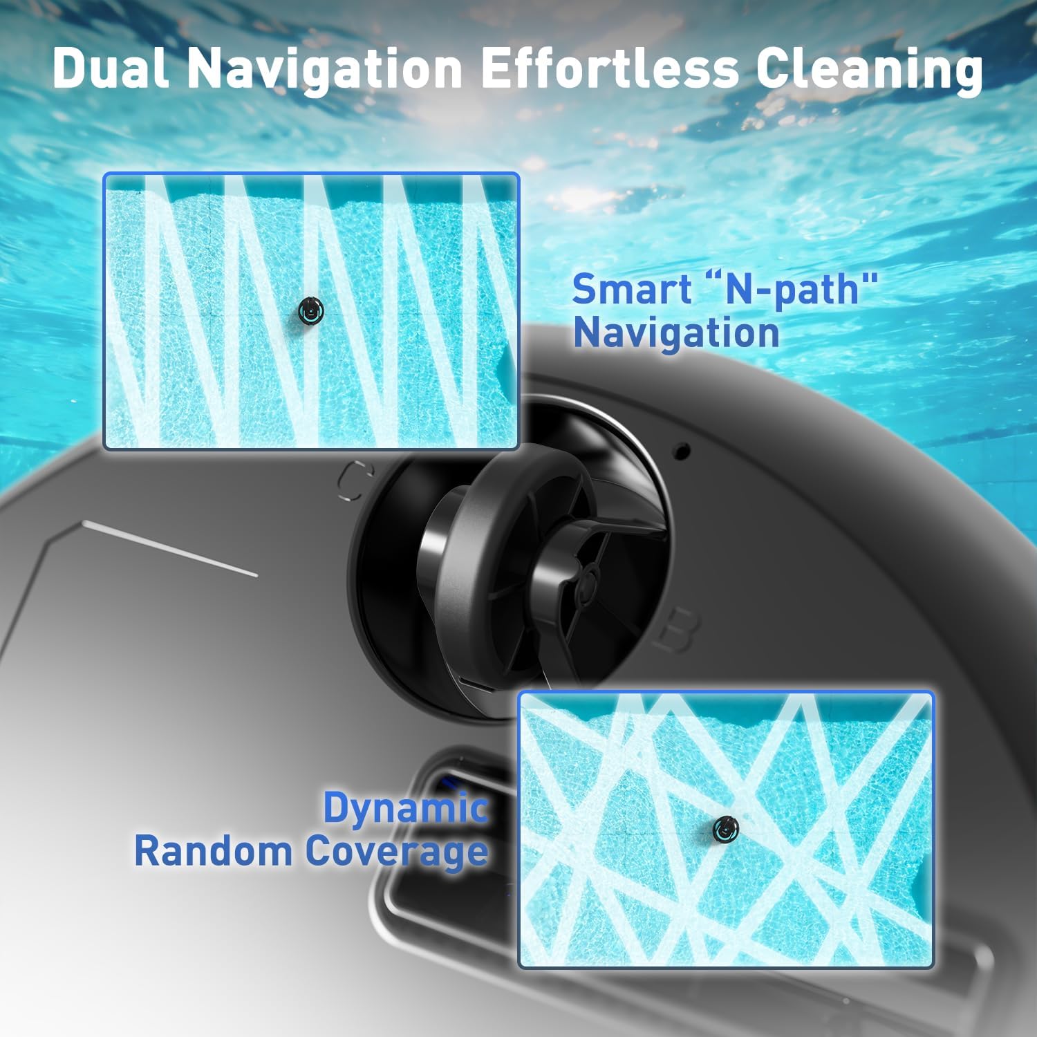 Thumbnail 3 de KKI Cordless Robotic Pool Cleaner with Dual Suction — Up to 1100 sq ft