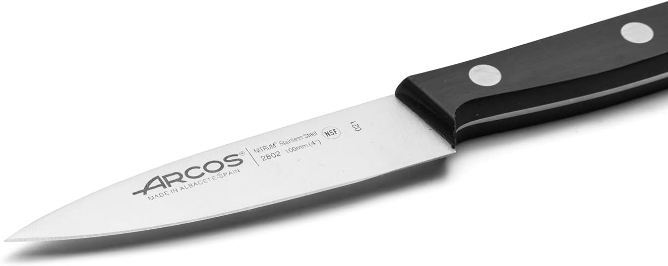Detalle de NITRUM Arcos Cuchillo Cocinero 100 mm Hoja Inox Negra🗡