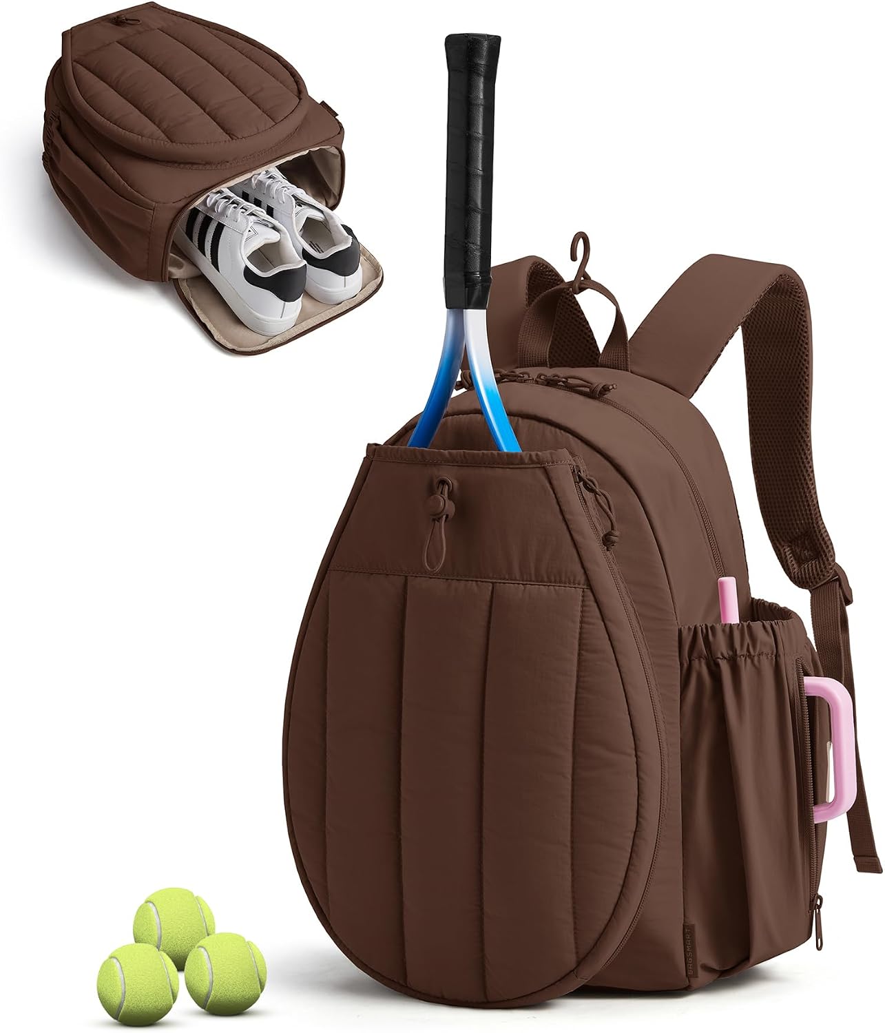 Detalle de BAGSMART Tennis Backpack in Quilted Taslan