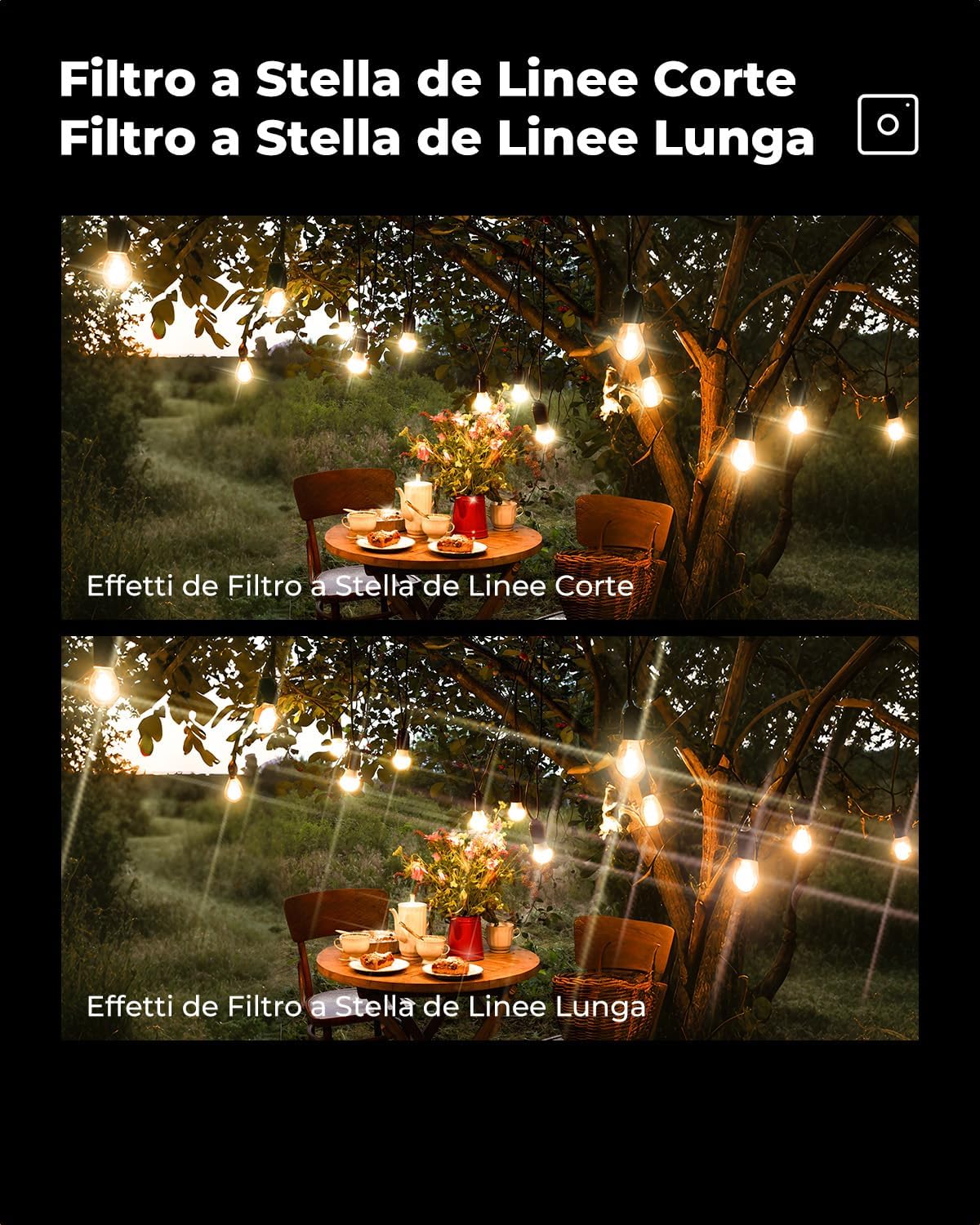 Thumbnail 4 de K&F CONCEPT Nano-Klear 82mm Filtri Stella a 4 Linee con Rotazione a 360°