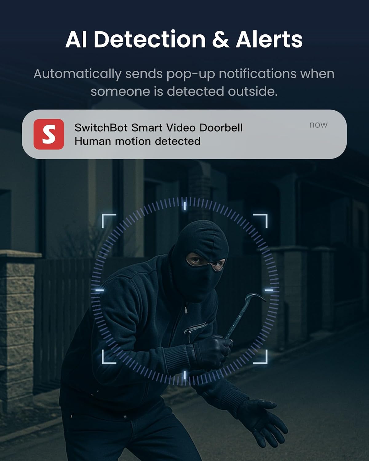 Thumbnail 6 de SwitchBot Doorbell Camera Wireless: 2K Video Doorbell with 4.3-Inch Screen and Head-to-Toe View