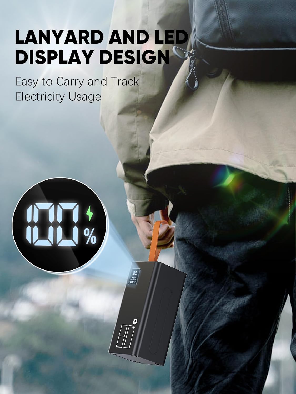 Thumbnail 6 de 80000mAh Power Bank with 30W Fast Charging — Large Capacity USB-C Battery Pack