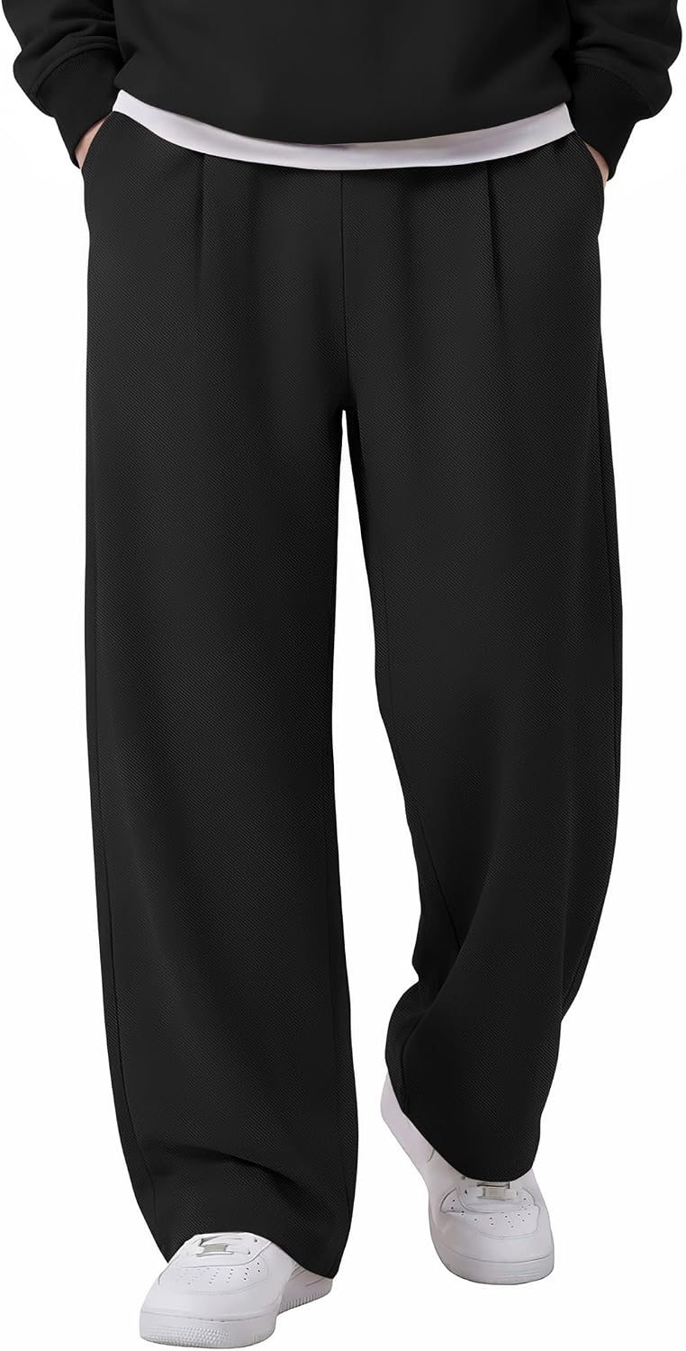 Detalle de COOFANDY Men's Open-Bottom Sweatpants