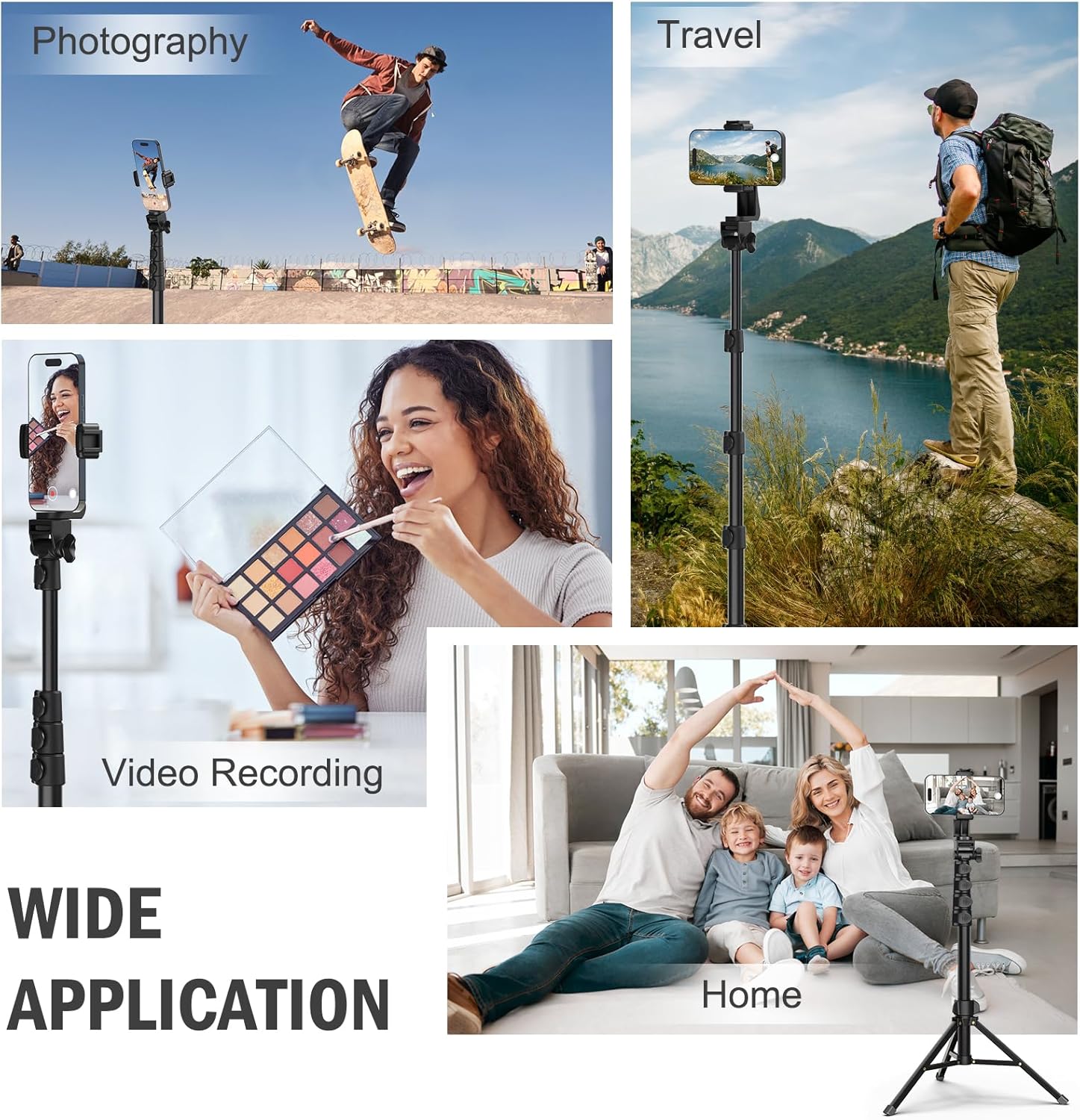 Thumbnail 5 de Liphisy 64" Tripod for Cell Phone & Camera