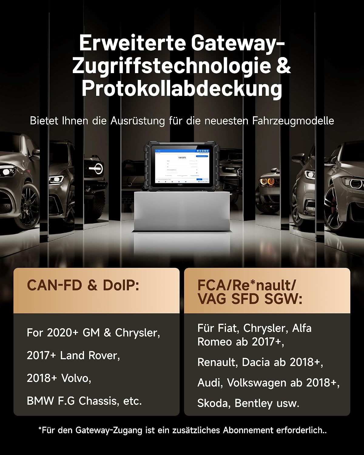 Thumbnail 5 de TOPDON ONE 10,1" bidirektionales OBD2 Diagnosegerät mit J2534 Pass-Thru, ECU-Codierung & CAN-FD