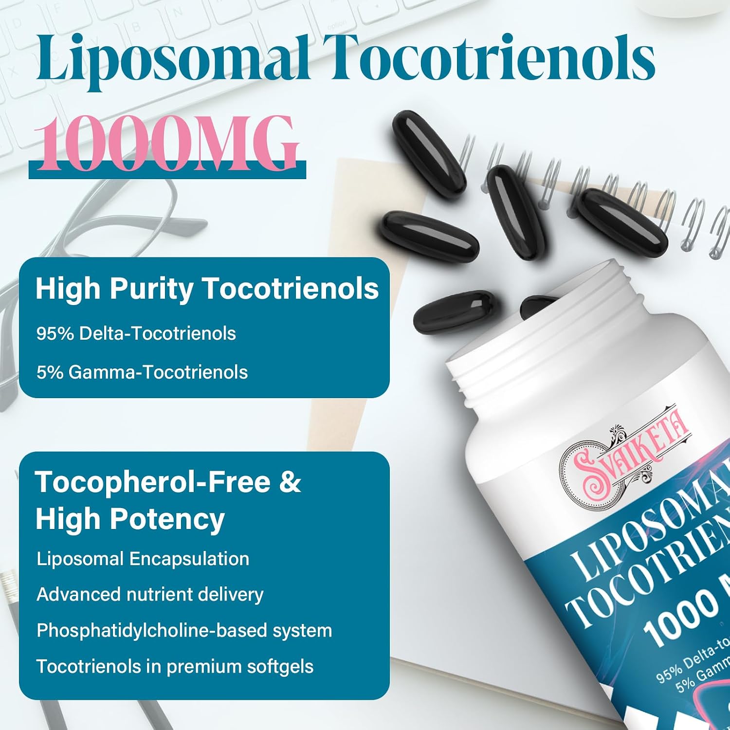 Detalle de Svaiketa Tocotrienol Supplement 1000 mg