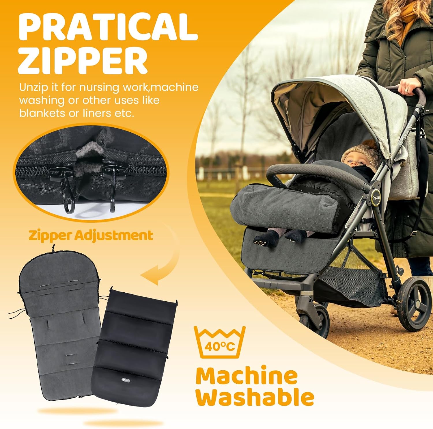 Detalle 2 de Ivywind Footmuff Universal for Pushchair, Waterproof