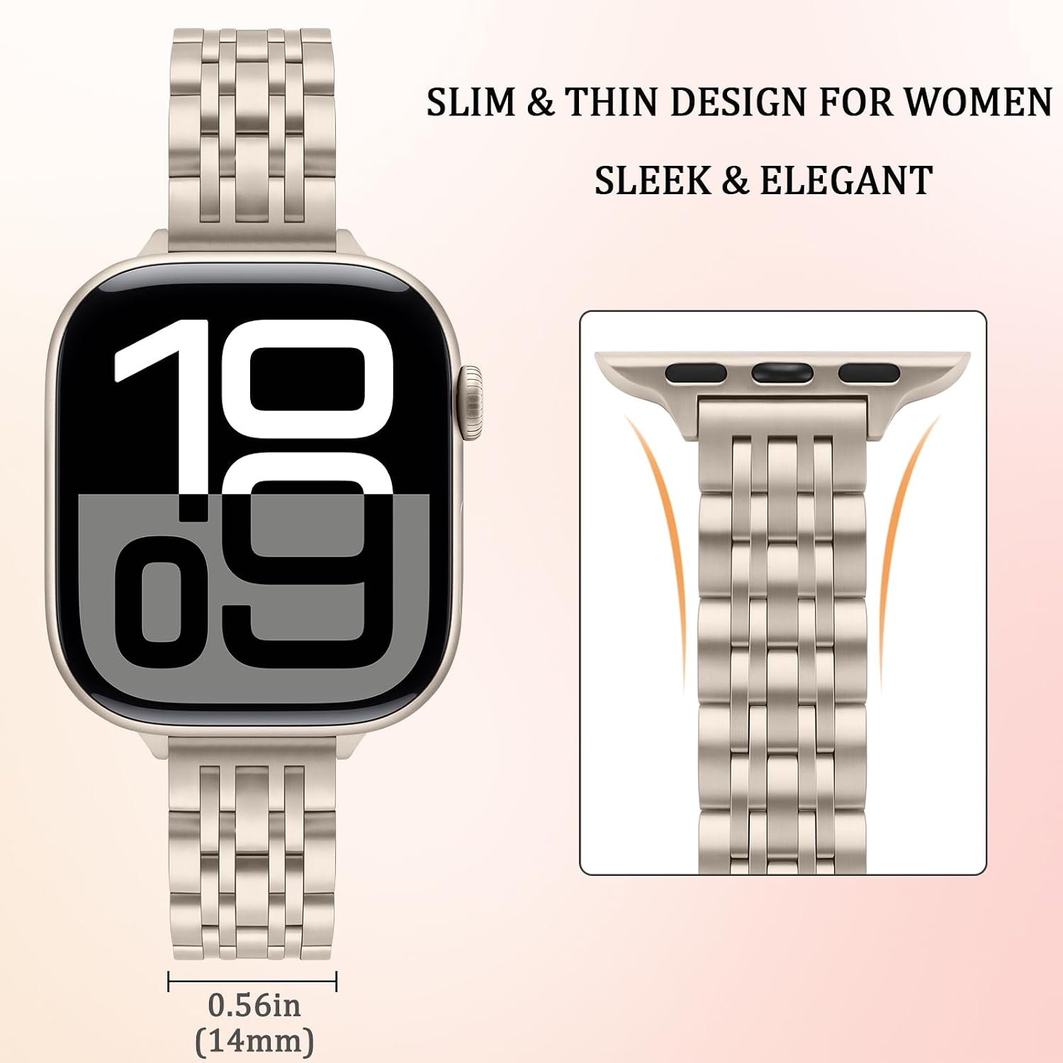 Detalle de Anlinser Metal Strap for Apple Watch 14 mm