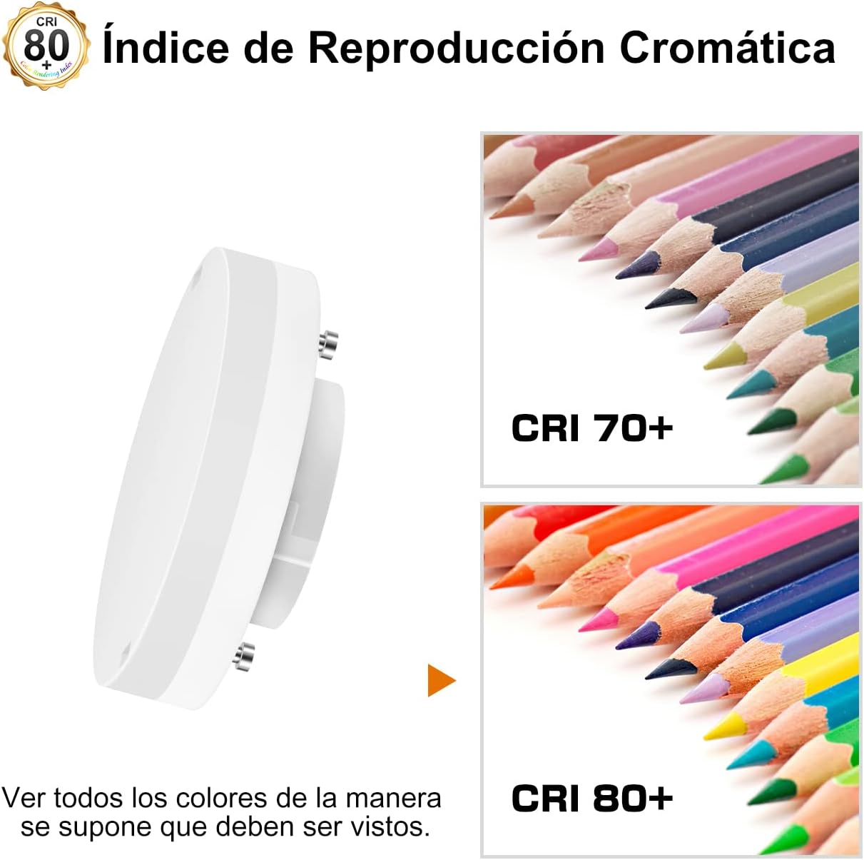 Thumbnail 2 de LVWIT Bombillas LED GX53 5W, Luz Calida, Pack de 4 💡