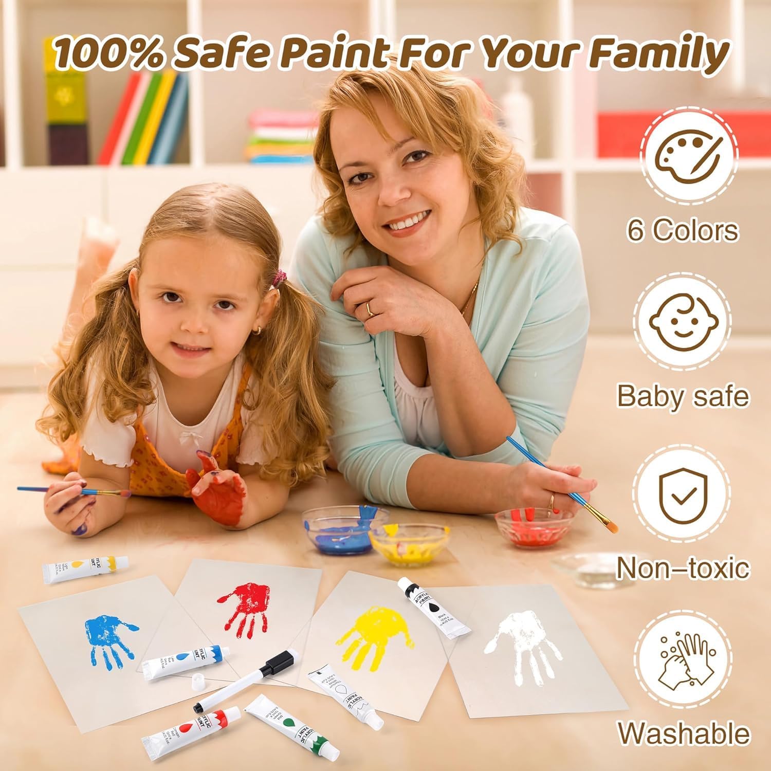 Thumbnail 4 de Crenze Family Handprint Kit DIY frame
