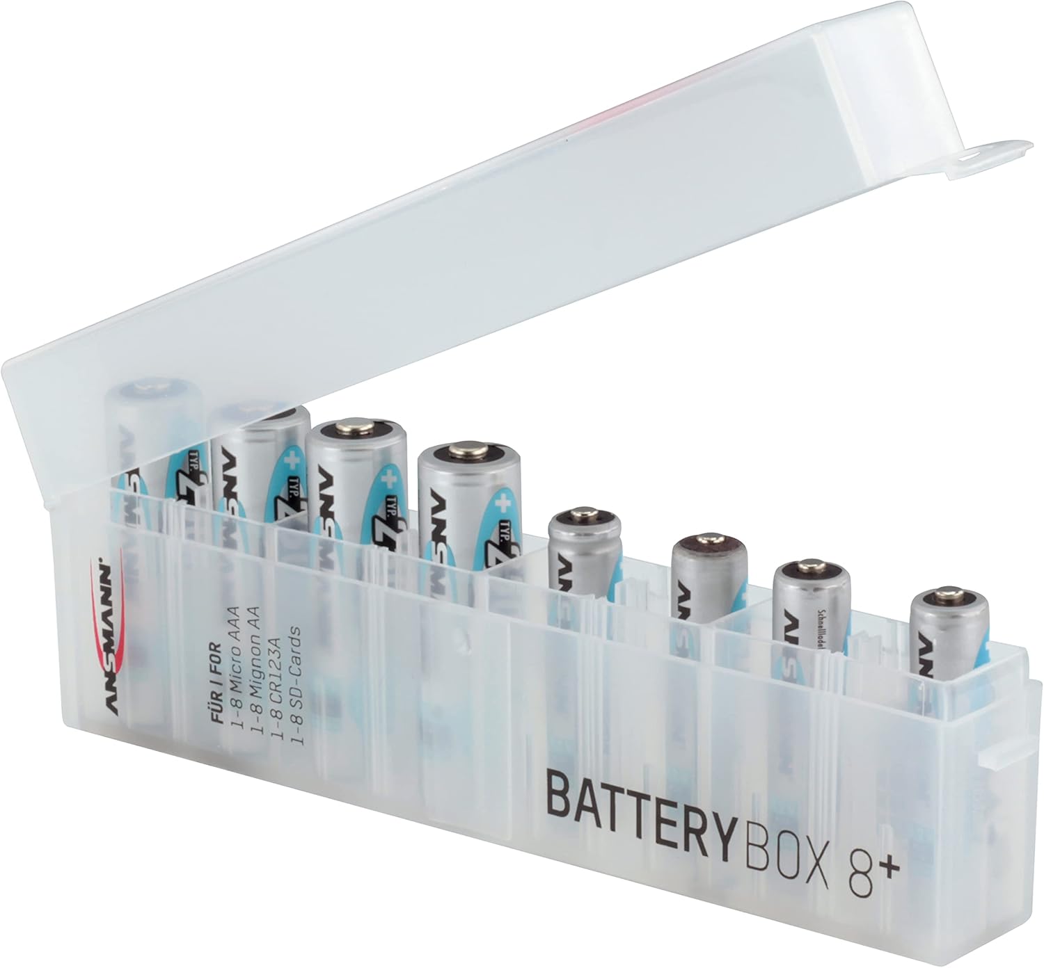 Thumbnail 5 de ANSMANN Batteriebox für AAA Micro, AA Mignon & Spezialbatterien – Akkubox für bis zu 8 Zellen