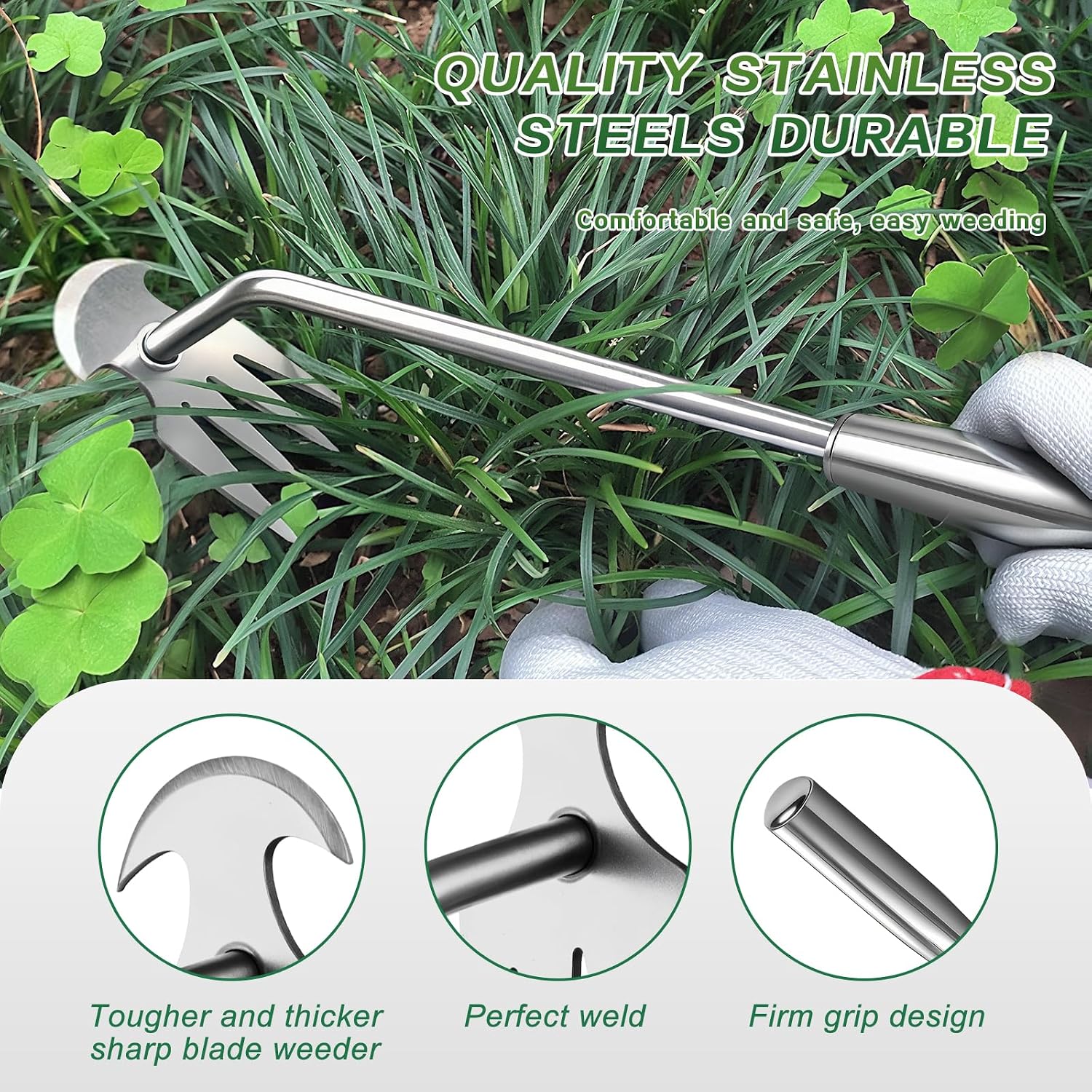 Detalle de BOOLOOEN Strumento diserbo manuale 🌱