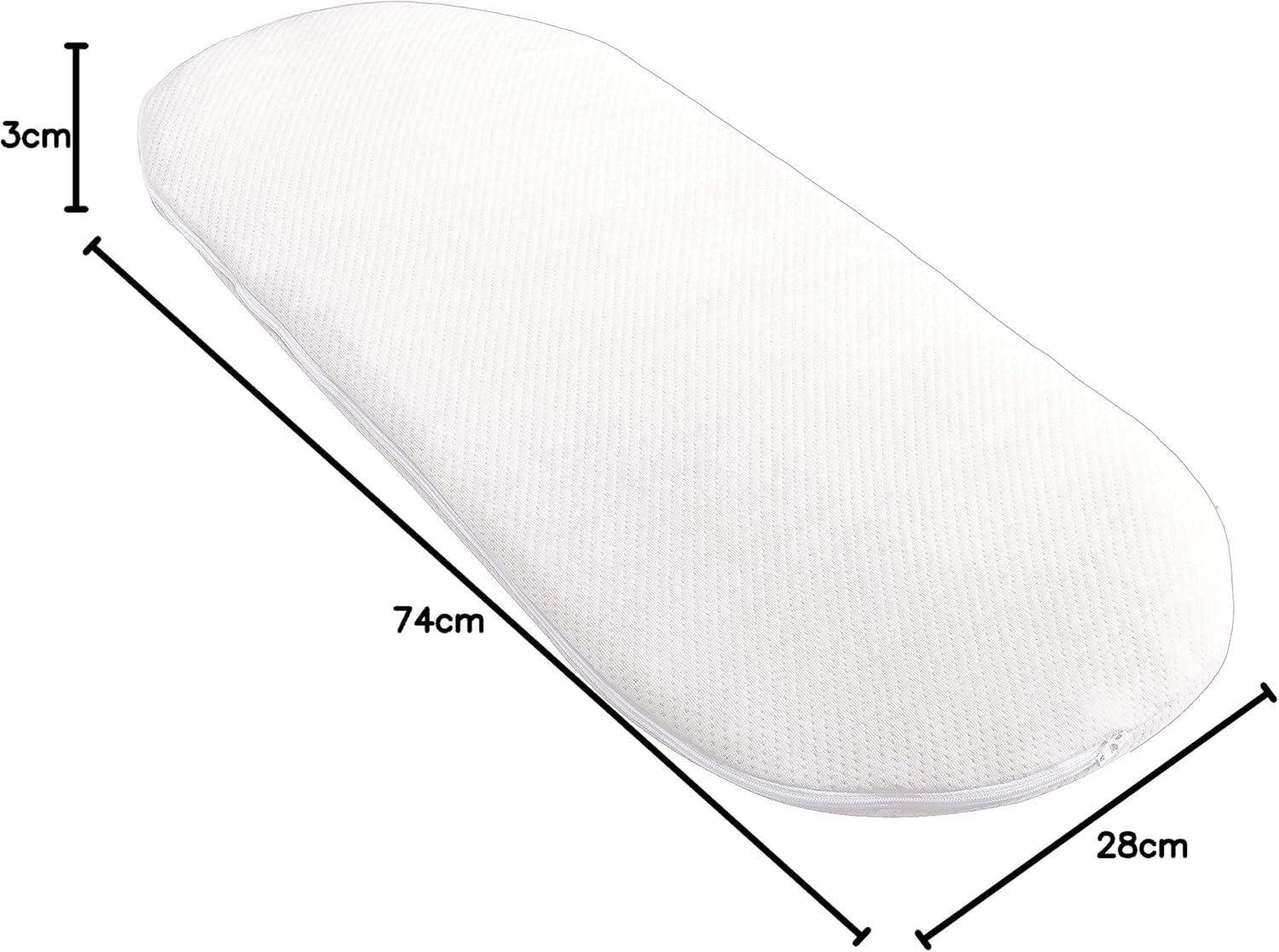 Detalle 2 de Clair de Lune Natural Bamboo Palm Moses Basket/Noah Pod Mattress – 74 x 28 cm