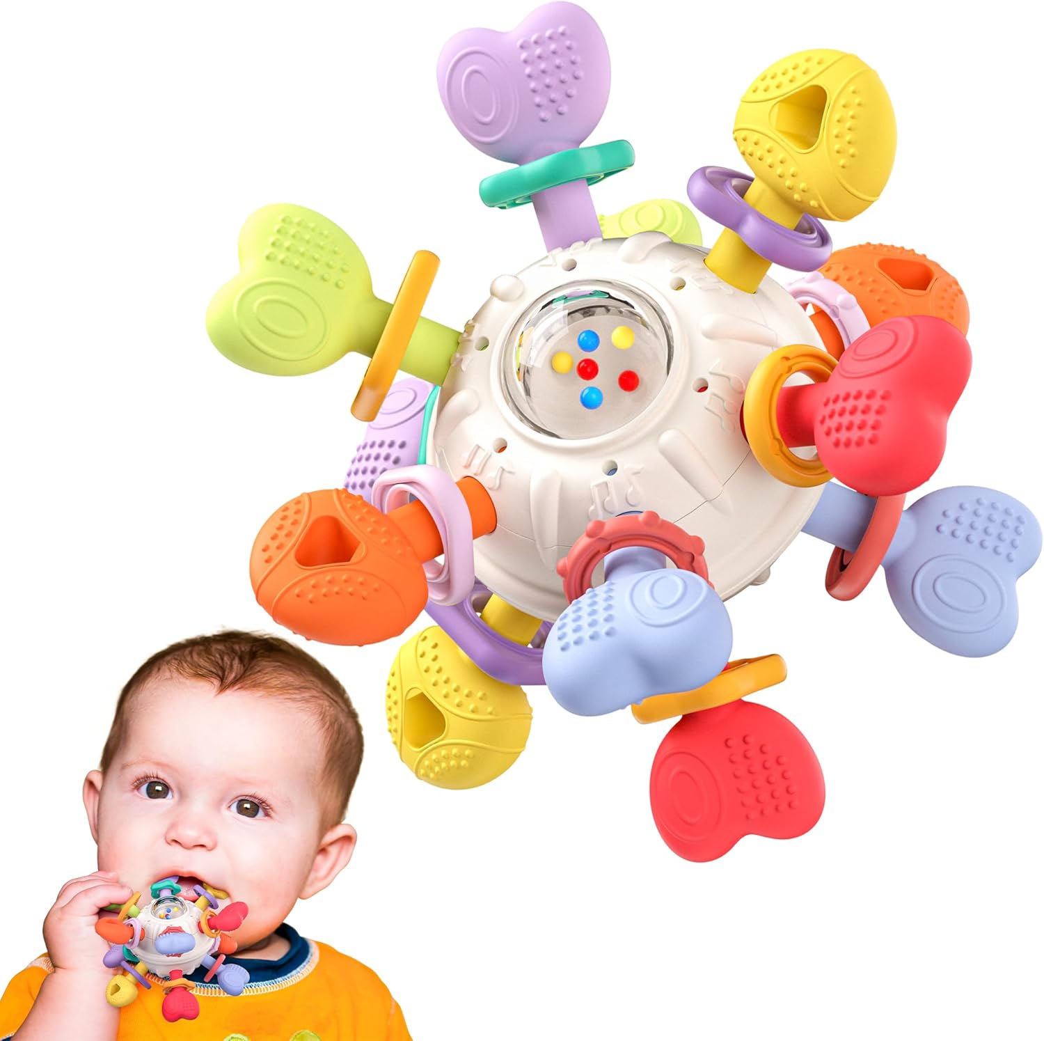Baby Teething & Rattle Toy 0–12 months
