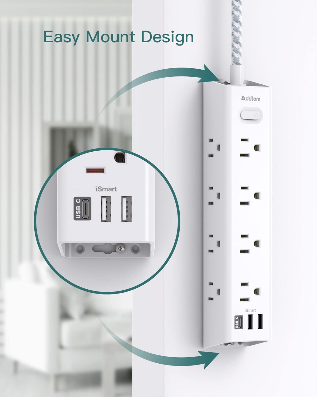 Thumbnail 2 de Surge Protector Power Strip 1050J, 12-Outlet 15 ft 🏠