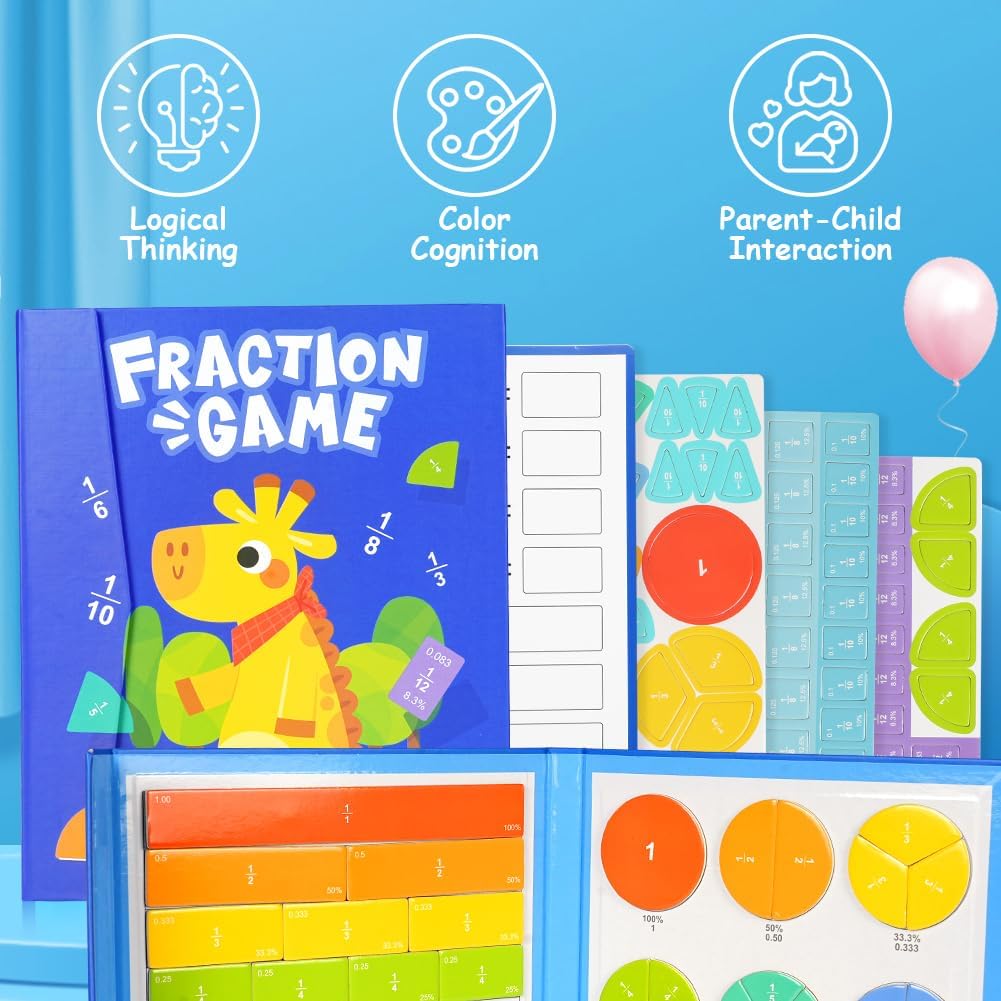 Detalle de OFFCUP Puzzle fractions magnétiques éducatif