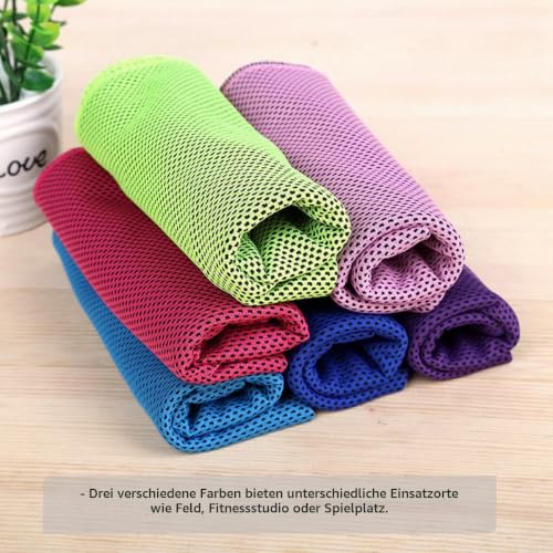 Detalle de Healeved Kühlhandtuch 6er Set – Kühltuch für Fitness & Outdoor