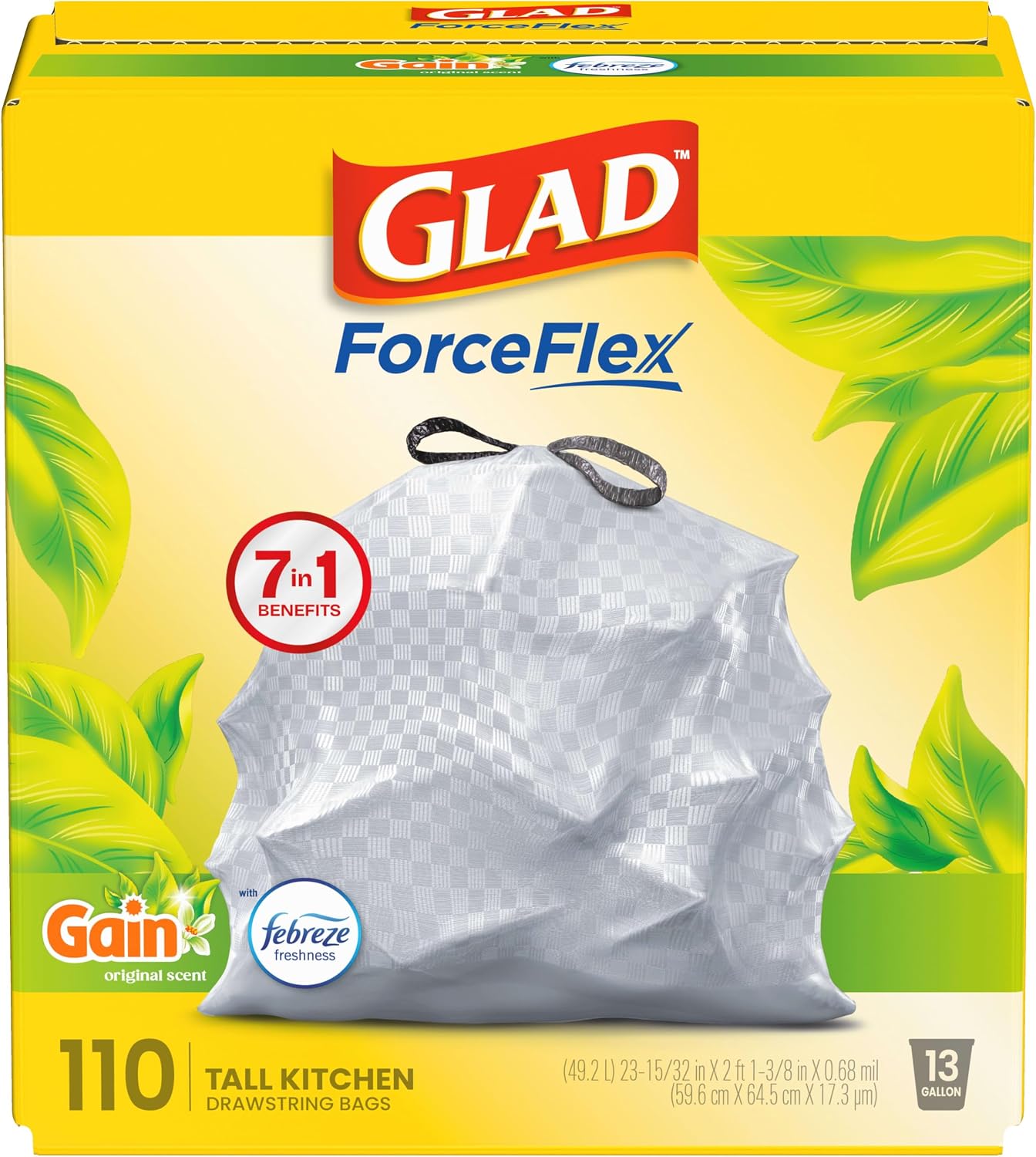 Detalle de Glad ForceFlex Tall Trash Bags 13 Gal
