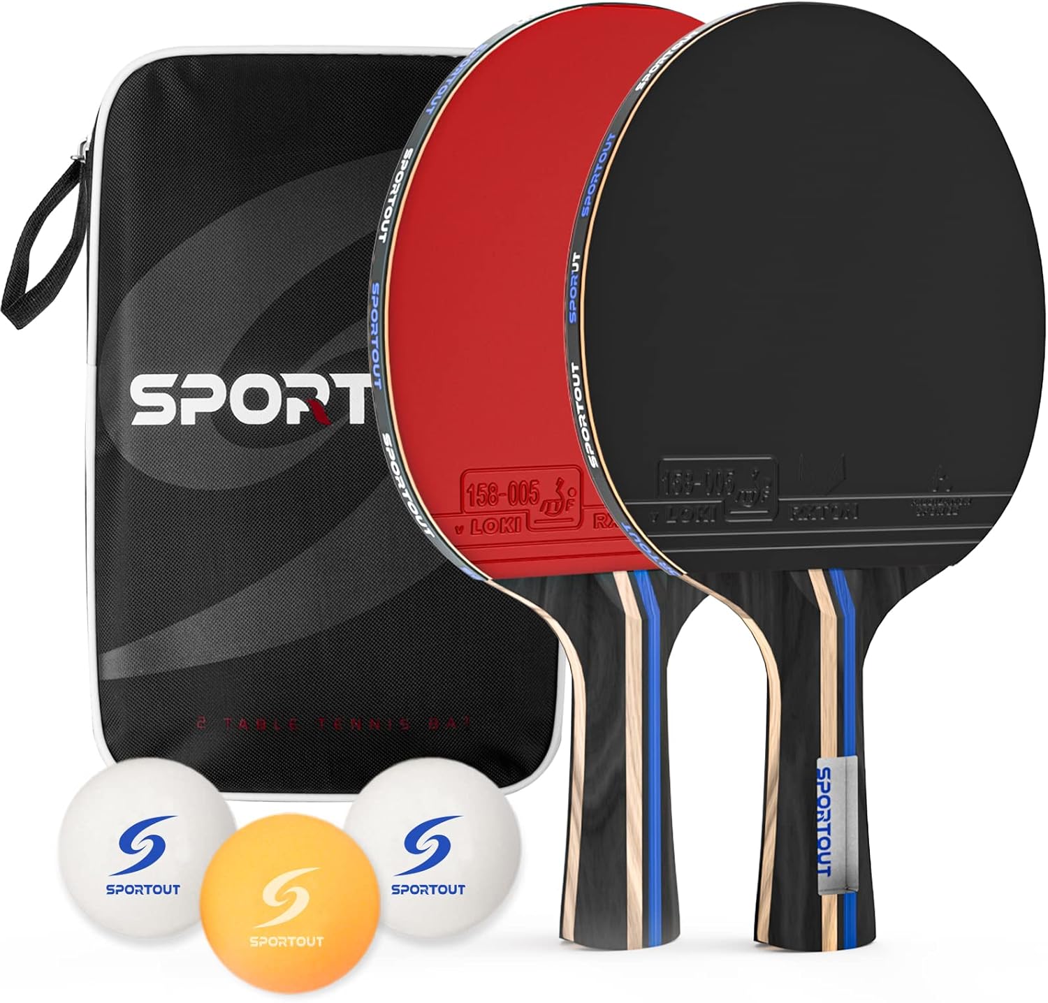 Sportout Racchette ping pong set 2