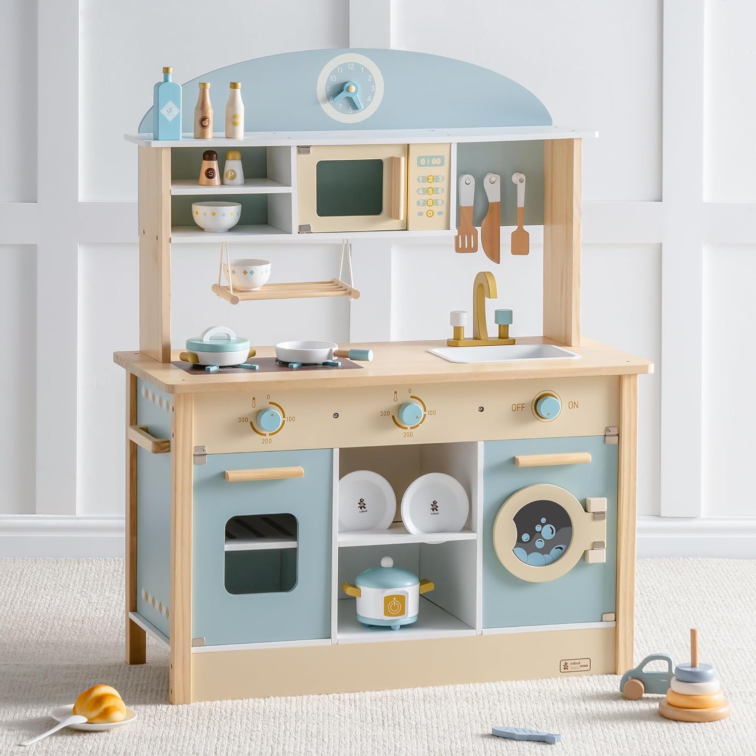 Detalle de ROBUD Wooden Play Kitchen Set