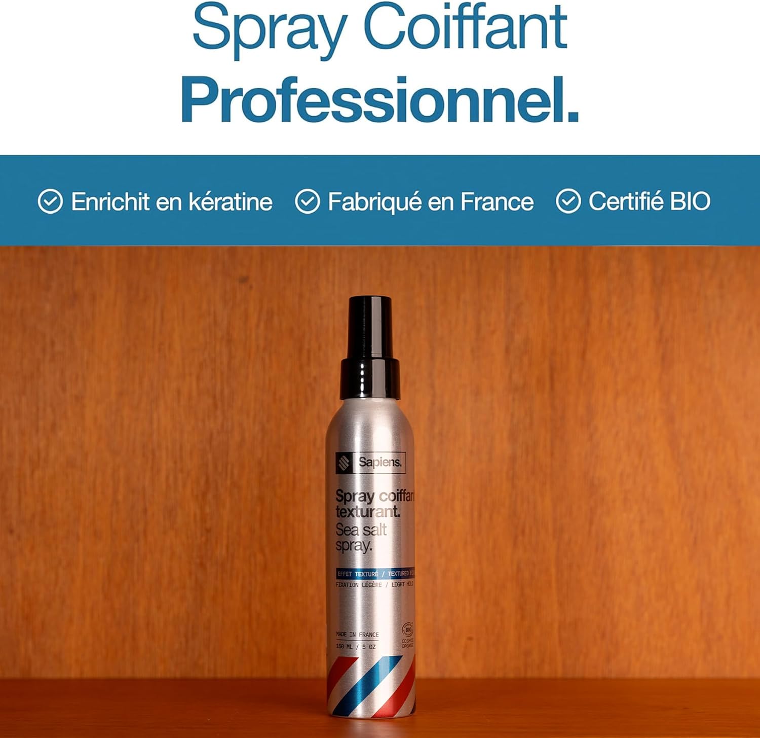 Thumbnail 3 de Sapiens Sea Salt Spray – Spray Eau de Mer Bio pour Cheveux en France : Texture, Volume et Finition Marine