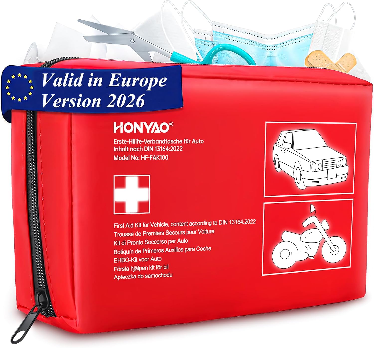Detalle de HONYAO DIN 13164 car first aid kit