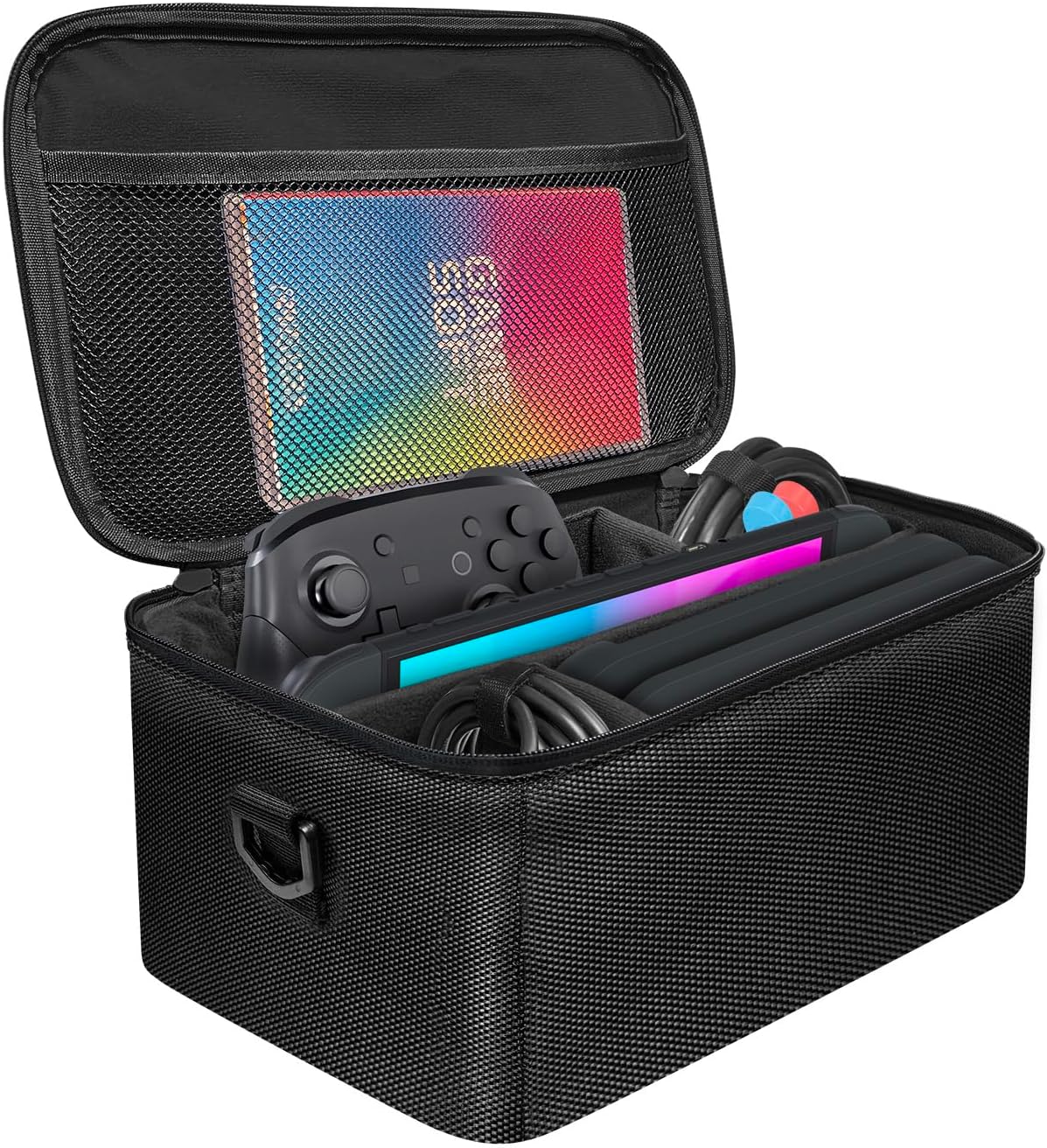 Detalle de スリースト MAXストレージバッグ Switch2対応大容量収納バッグ、仕切り・ショルダーストラップ付き