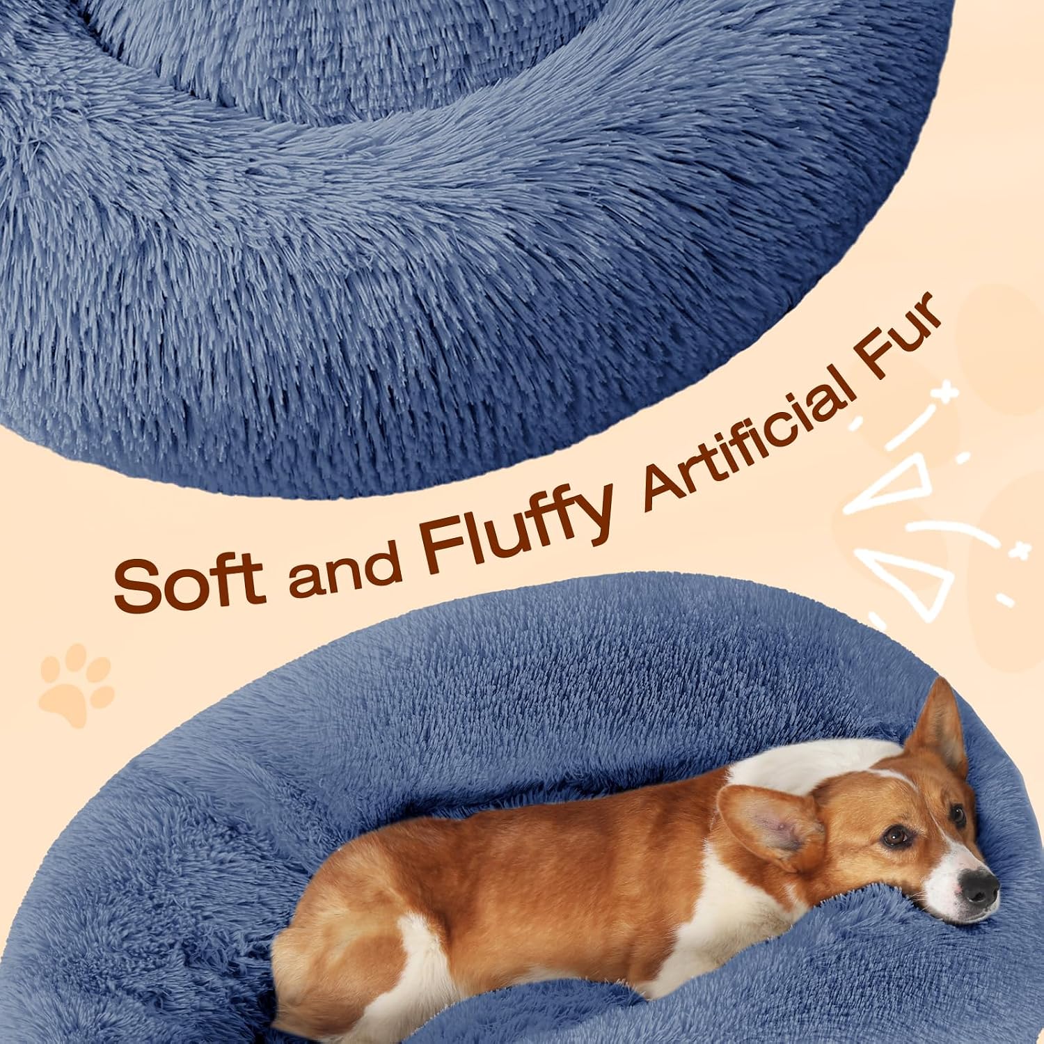 Detalle de JOLLYVOGUE Dog Bed, 20-inch