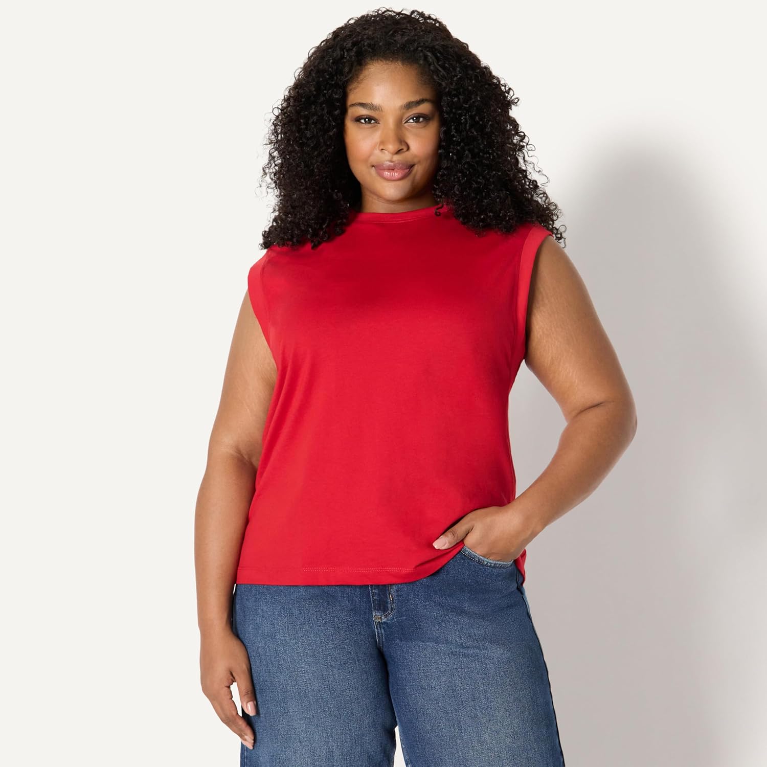 Thumbnail 5 de Amazon Essentials Damen Relaxed-Fit Muscle-T-Shirt aus Baumwolle
