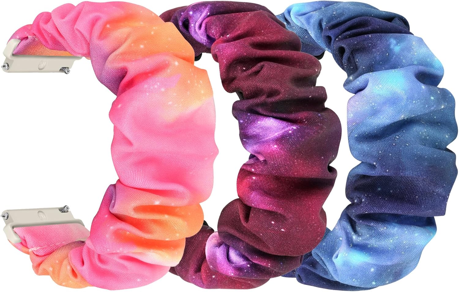 Thumbnail 6 de FTYQUEE 3 Pack Elastic Scrunchie Strap – Replacement Wristbands for 16–22mm Watches (Small & Large)