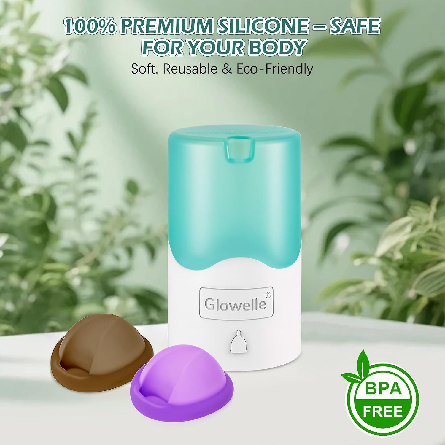 Detalle de GLOWELLE Set Disco Mestruale e Sterilizzatore: Disco Riutilizzabili + Sterilizzatore Compatto