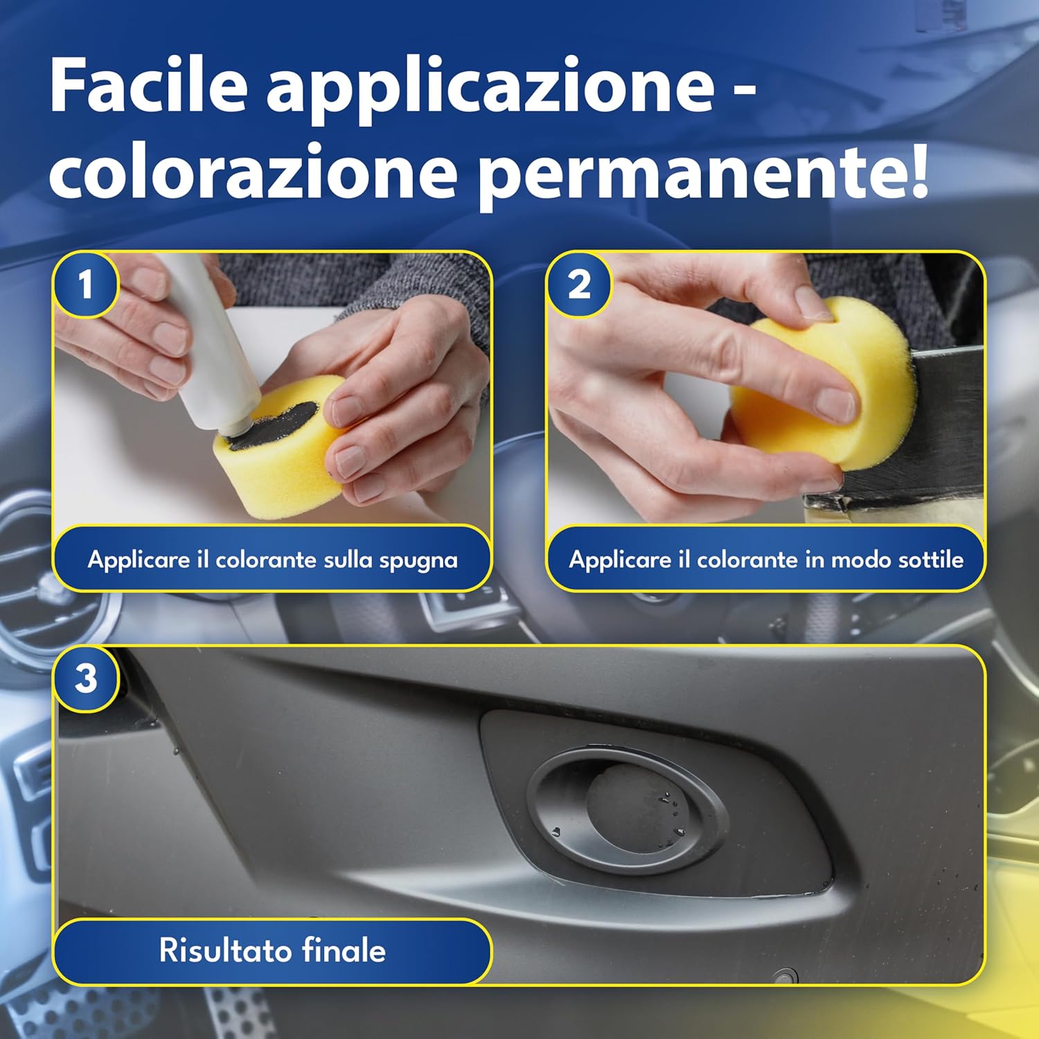 Thumbnail 2 de ATG Rinnova plastiche Auto Antracite – Restauro plastica interna/esterna con finitura lucida