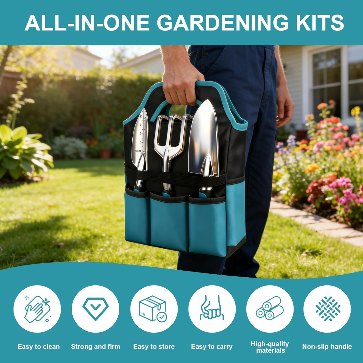 Thumbnail 5 de ChaneeHann Kit Giardinaggio 7 Pezzi: set completo in alluminio con manico ergonomico