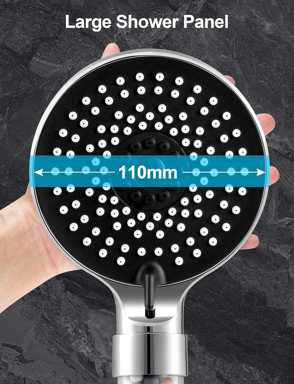 Thumbnail 6 de Magichome Duschkopf mit Filter (schwarz) mit 5 Strahlarten und 3-Lagen-Filtration