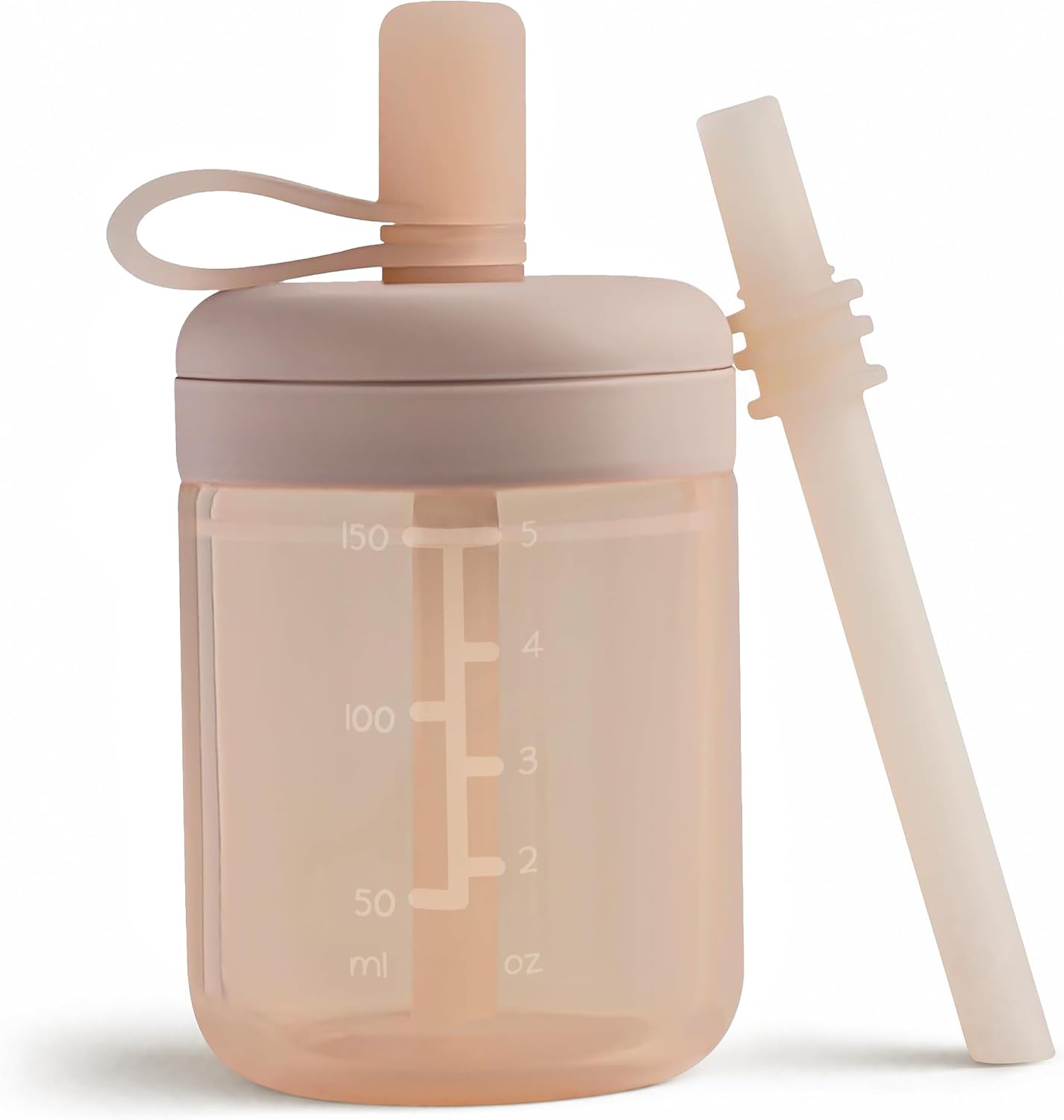 Moonkie Silicone Baby Straw Cup for Toddlers – 150ml, Leak-Resistant Transition Sippy with 2 Flow Options