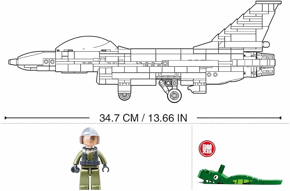 Thumbnail 1 de Sluban Model Bricks F-16C Falcon Fighter M38-B0891, 521 elementów