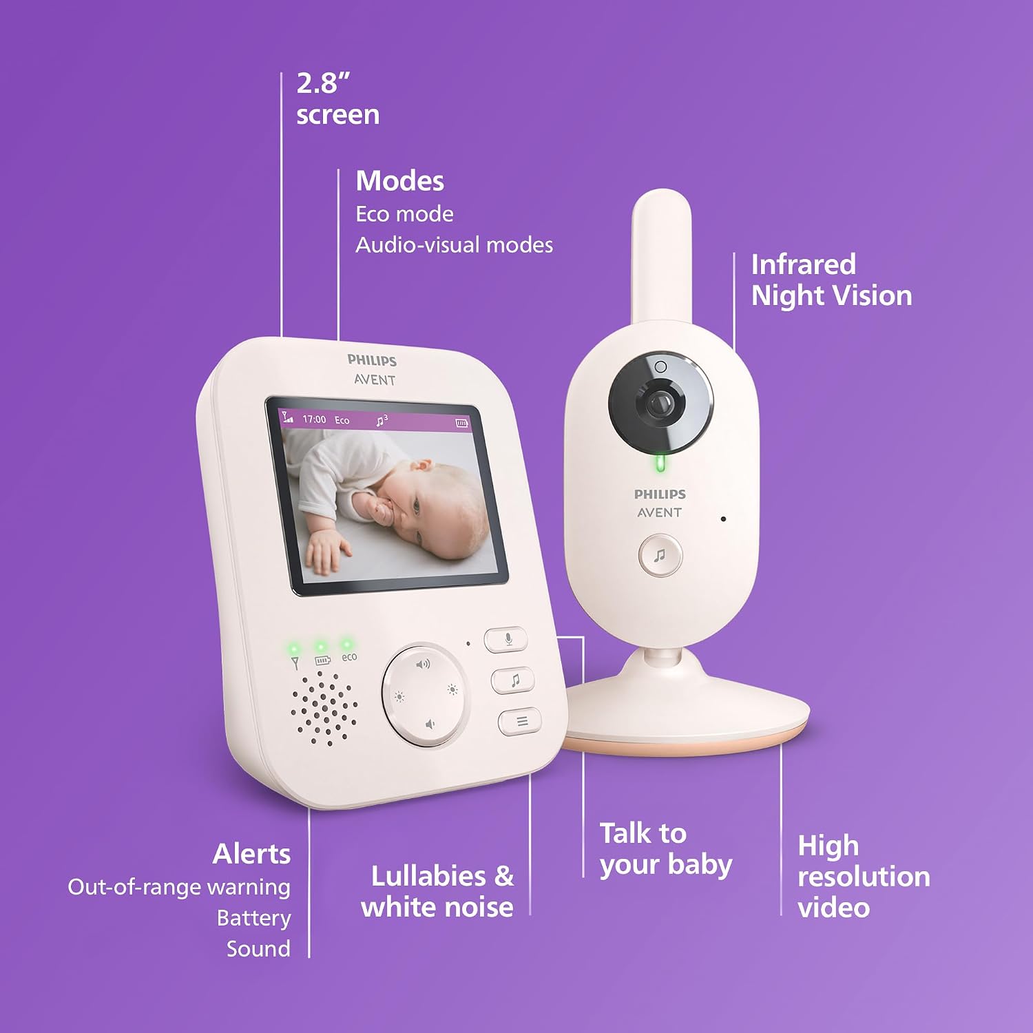 Thumbnail 6 de Philips Avent SCD881/05 2.8" video monitor