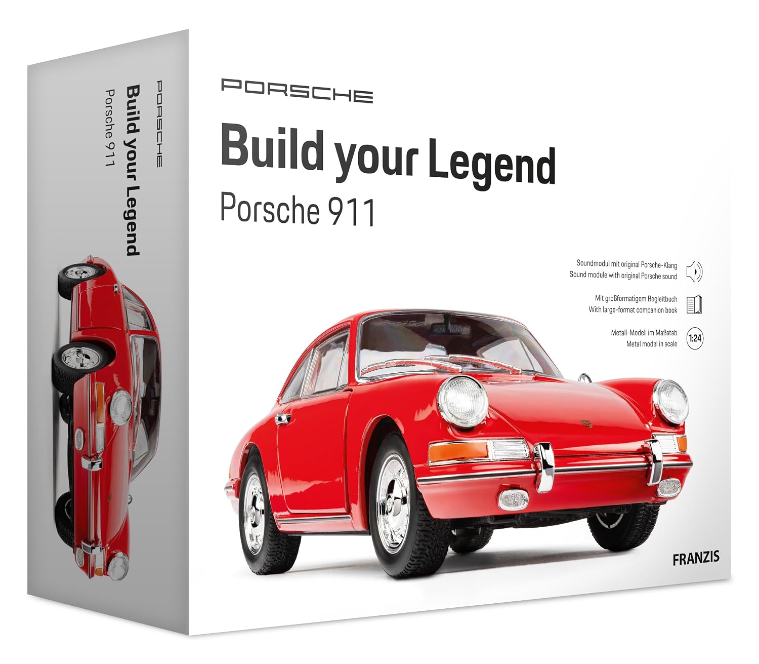 Detalle de Franzis Porsche 911 1:24 Modellbausatz mit Sound