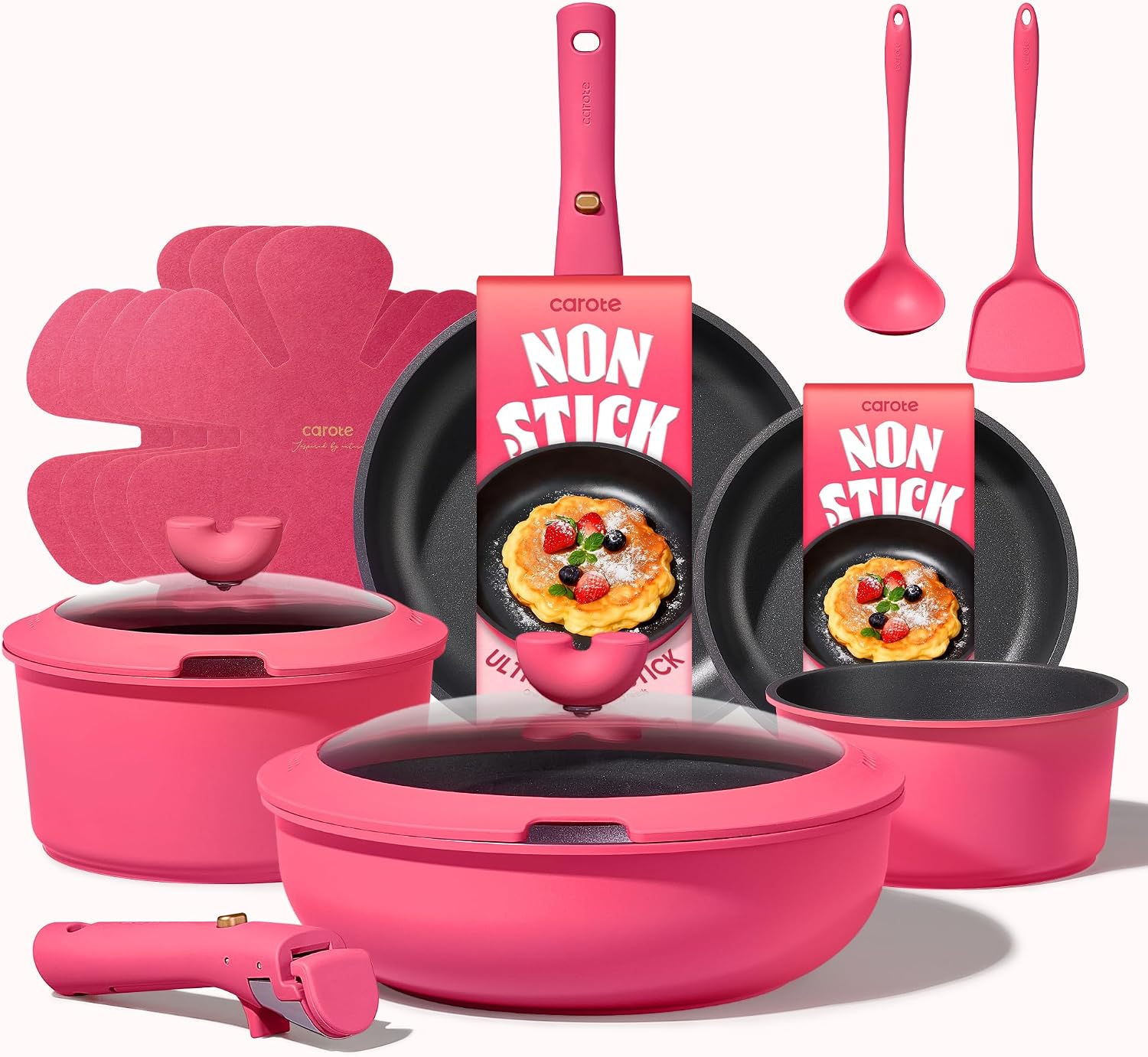 Detalle de CAROTE 15pcs nonstick cookware set