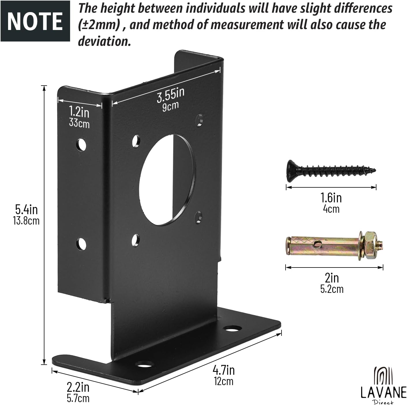 Thumbnail 4 de LAVANE Adjustable 4x4 Post Base Brackets 4pcs 🪚