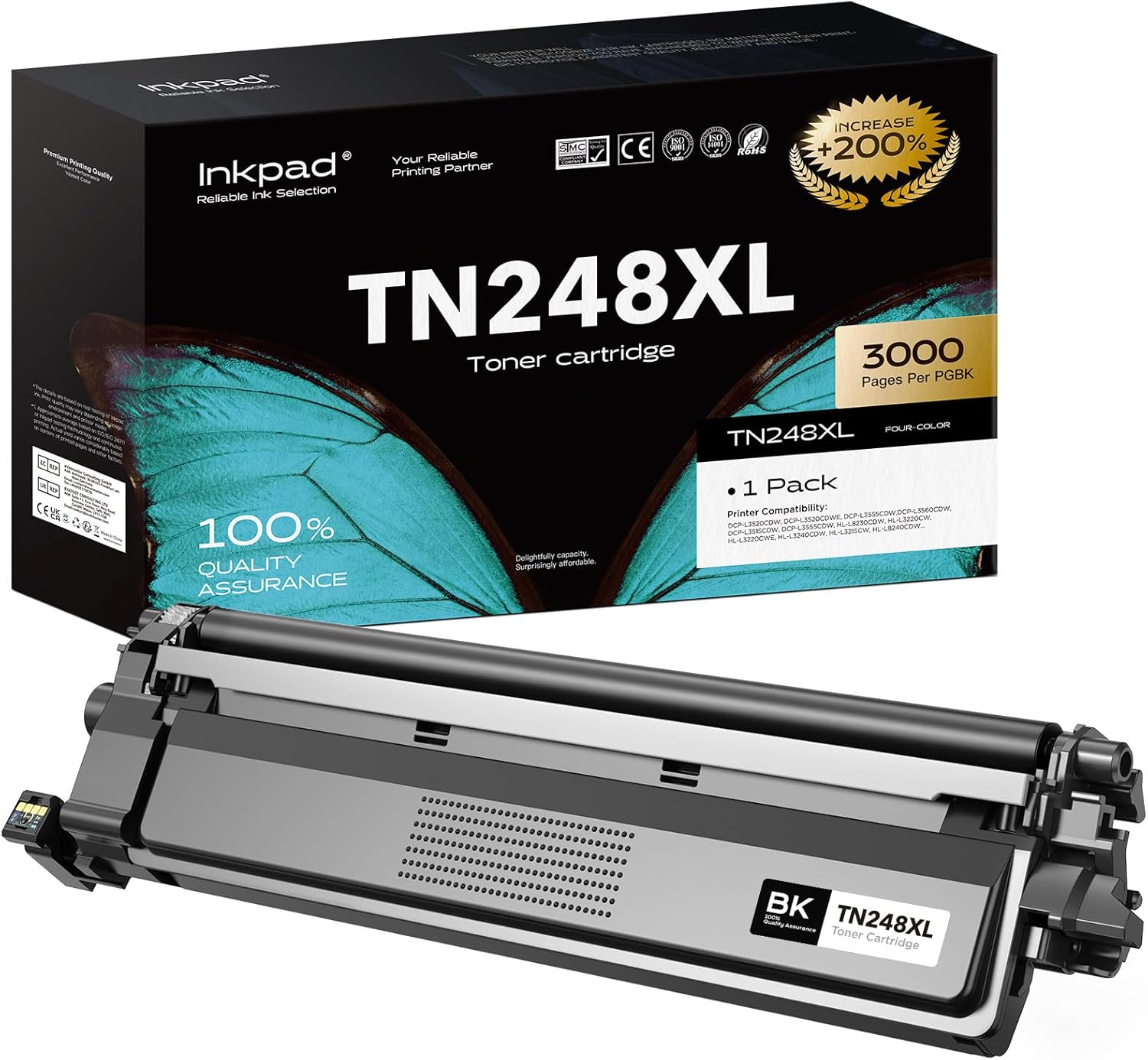 Thumbnail 6 de iNKPAD TN1050 TN-1050 Cartucce Toner Nero Compatibili per Brother (4 pezzi)