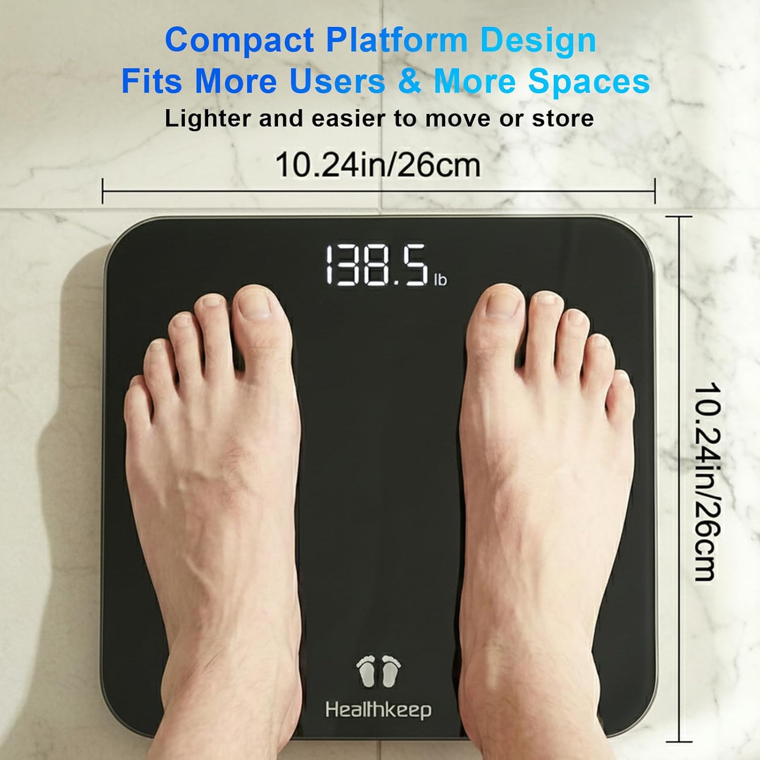 Thumbnail 2 de Digital Bathroom Scale with High-Precision 4-Sensor Readings