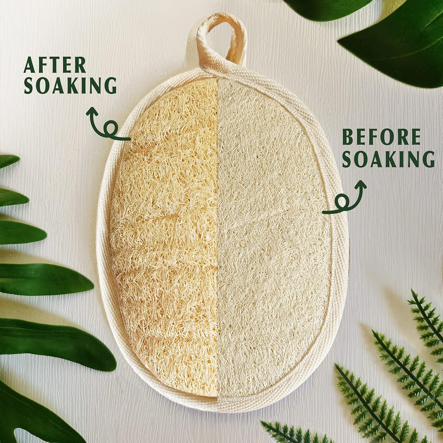 Detalle 2 de Natural Loofah Sponge Exfoliating 3-Pack