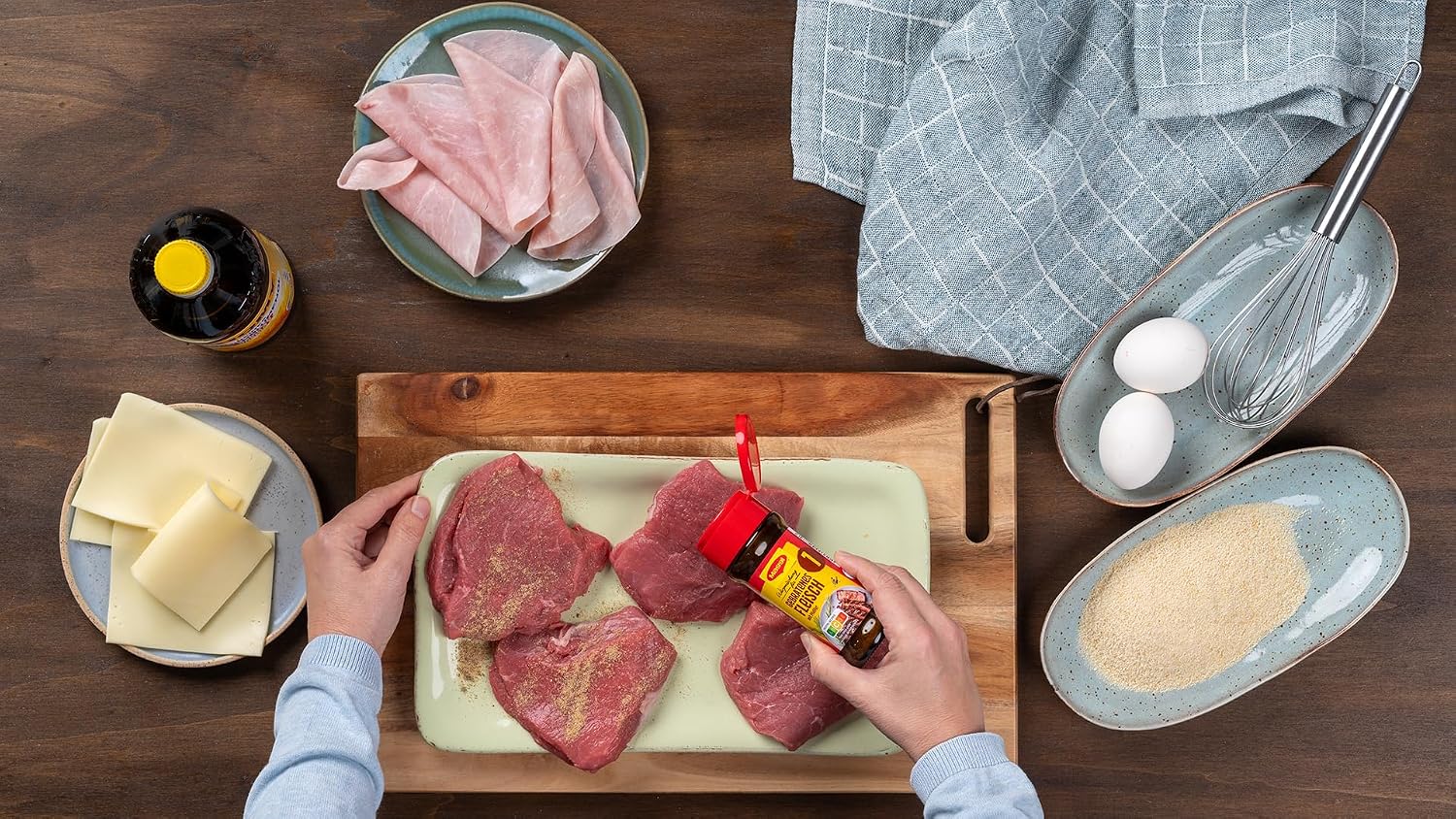 Detalle 2 de MAGGI Würzmischung 1 für gebratenes Fleisch – 8er Pack (8 x 78 g) im Streuer