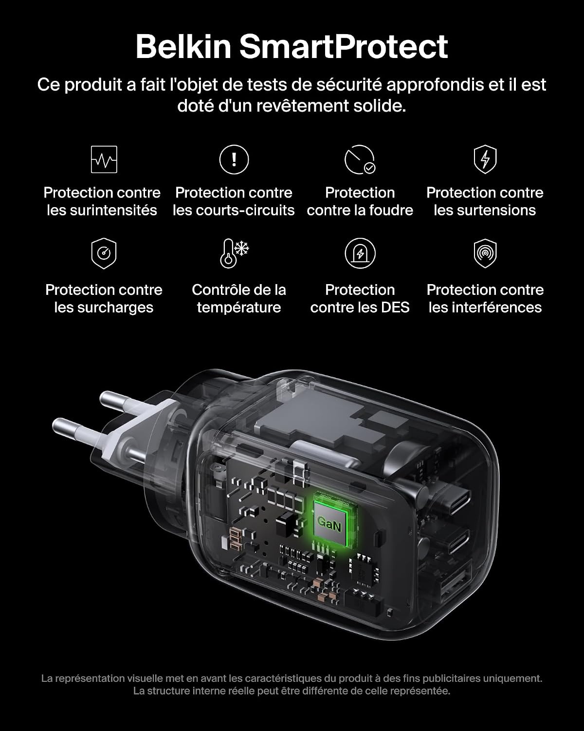 Thumbnail 6 de Belkin Chargeur GaN 3 Ports USB‑C 100 W