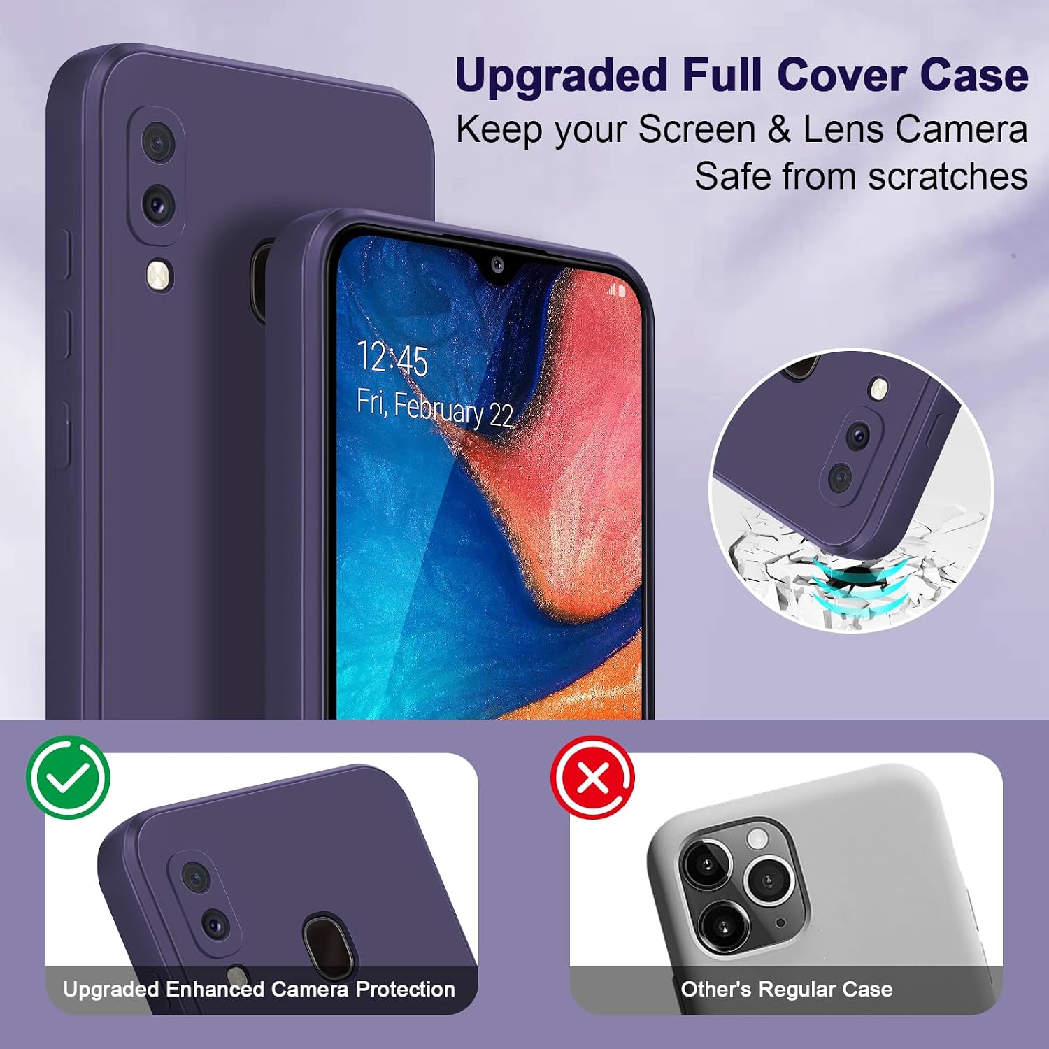 Thumbnail 1 de Btstring Hülle für Samsung Galaxy A20E – Hochwertiges Silikon Case in Lila