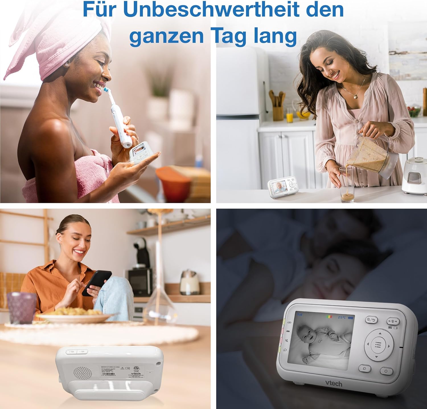 Thumbnail 4 de VTech Babymonitor VM3255 – Video-Babyphon mit beweglicher Kamera, 2,8“-LCD und Nachtsicht